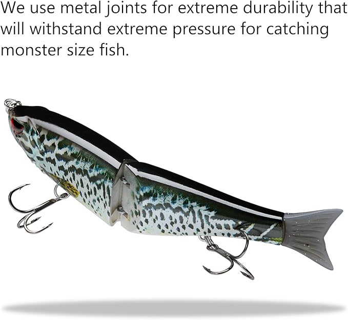 Bassdash SwimShad Glide Baits Jointed Swimbait Bass Pike Salmon Trout Muskie Fishing Lure