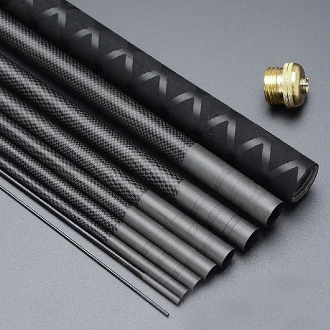9Ft 12Ft 13Ft 18Ft 21Ft 26Ft 28Ft 30Ft Telescopic Fishing Rod Ultralight Travel Fishing Rod,Portable Collapsible Bass Crappie Rod,1 Piece Carbon Fiber Inshore Stream Trout Pole Free Tip