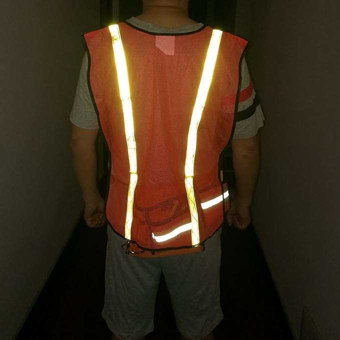 zojo High Visibility Safety Vests,Adjustable Size,Lightweight, Wholesale Reflective Vest for Outdoor Works, Cycling