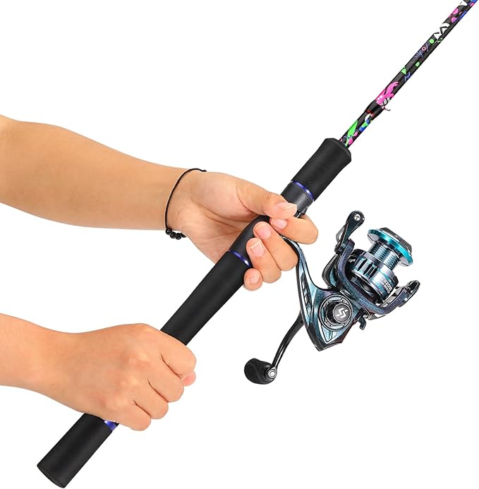 Sougayilang Fishing Rod and Reel Combo, Baitcasting/Spinning Combo, IM7 Graphite Blank Rods with EVA Handle