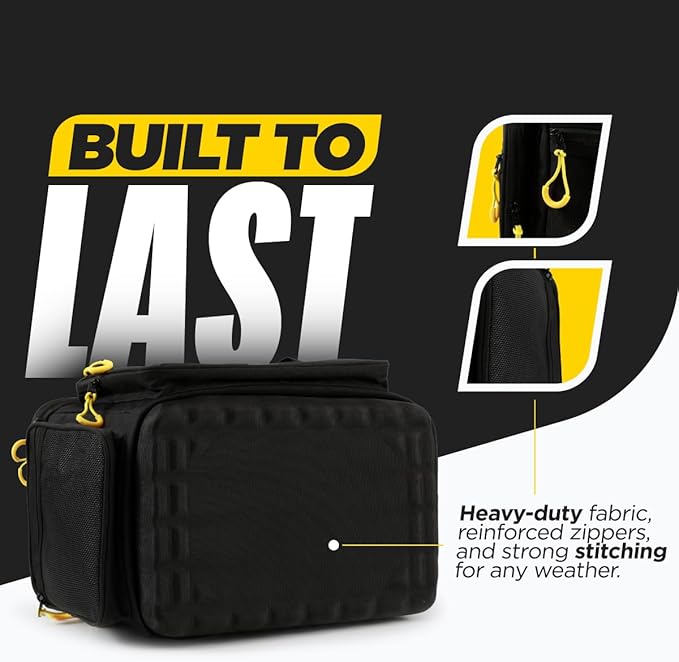 Beyond Fishing Hauler Tackle Bags - Water Resistant With Hard Molded Bottom - Perfect for Fresh Water & Salt Water Fishing Tackle Storage - Holds Tackle Boxes and Fishing Gear