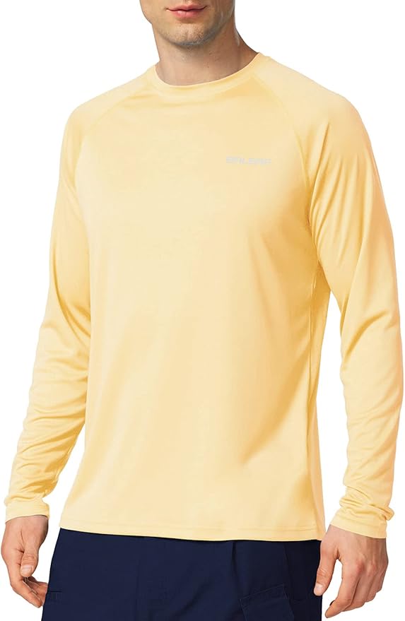 baleaf Men's Sun Protection Shirts UV SPF UPF 50+ Long Sleeve Rash Guard Fishing Running Quick Dry Lightweight