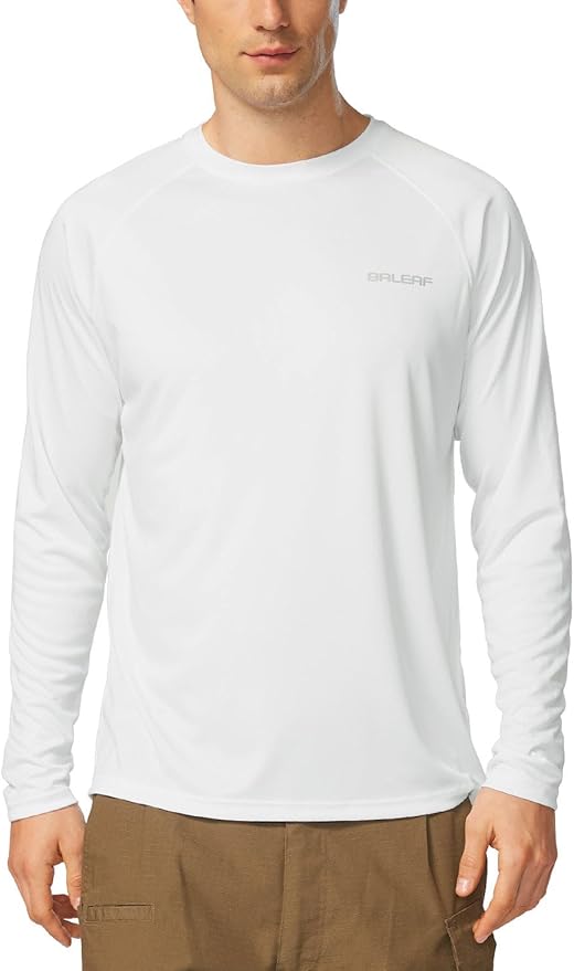 baleaf Men's Sun Protection Shirts UV SPF UPF 50+ Long Sleeve Rash Guard Fishing Running Quick Dry Lightweight