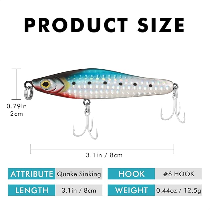 TRUSCEND Easy Catch Swimmax, Magic Noisy Turbulent Wiggling and Vibrating Actions for More Bites, Segmented Swimbait Jointed by Dyneema Strongest Fiber, Lifelike Fishing Lures for Relax Family Fishing