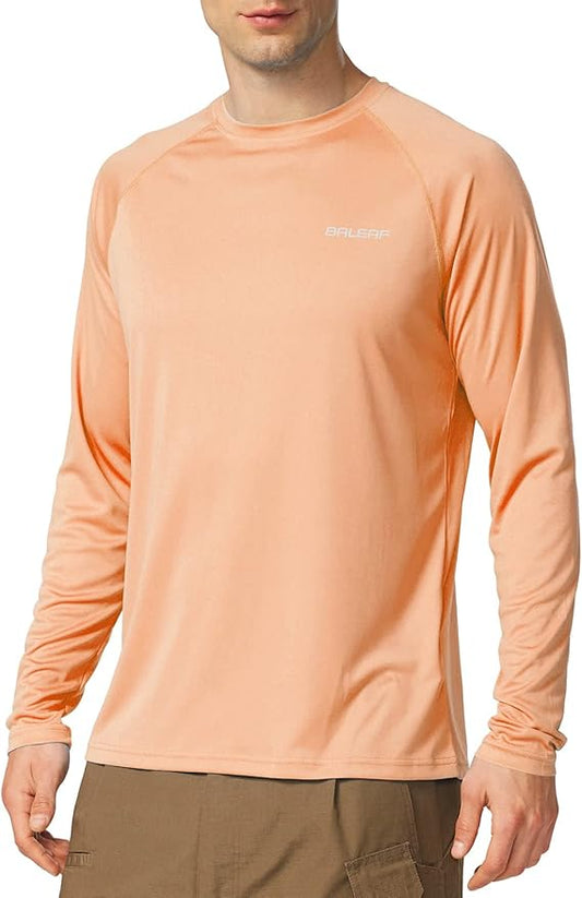 baleaf Men's Sun Protection Shirts UV SPF UPF 50+ Long Sleeve Rash Guard Fishing Running Quick Dry Lightweight
