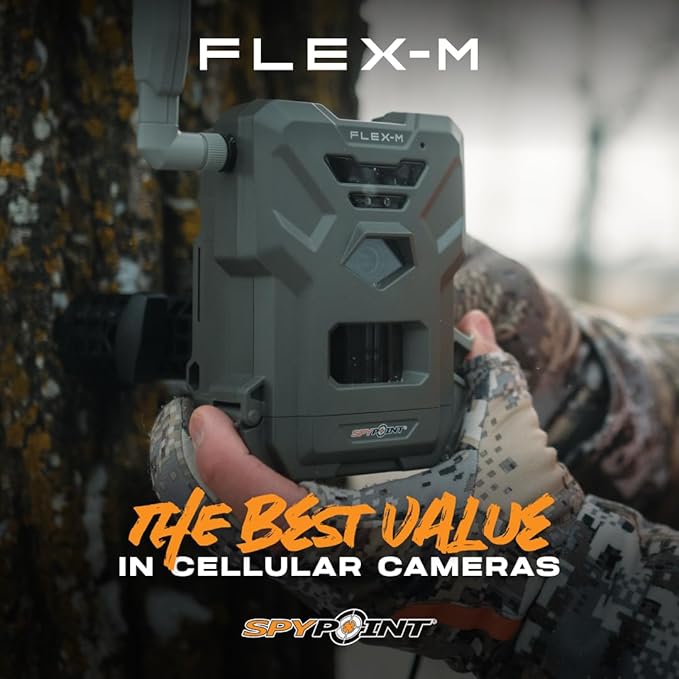 SPYPOINT Flex-M Cellular Trail Camera - Best Hunting Accessories, No WiFi Needed, Night Vision, Motion Activated, Dual-Sim LTE, IP65 Water-Resistant Game Camera, 28MP Photos, 720p Videos + Sound (3)