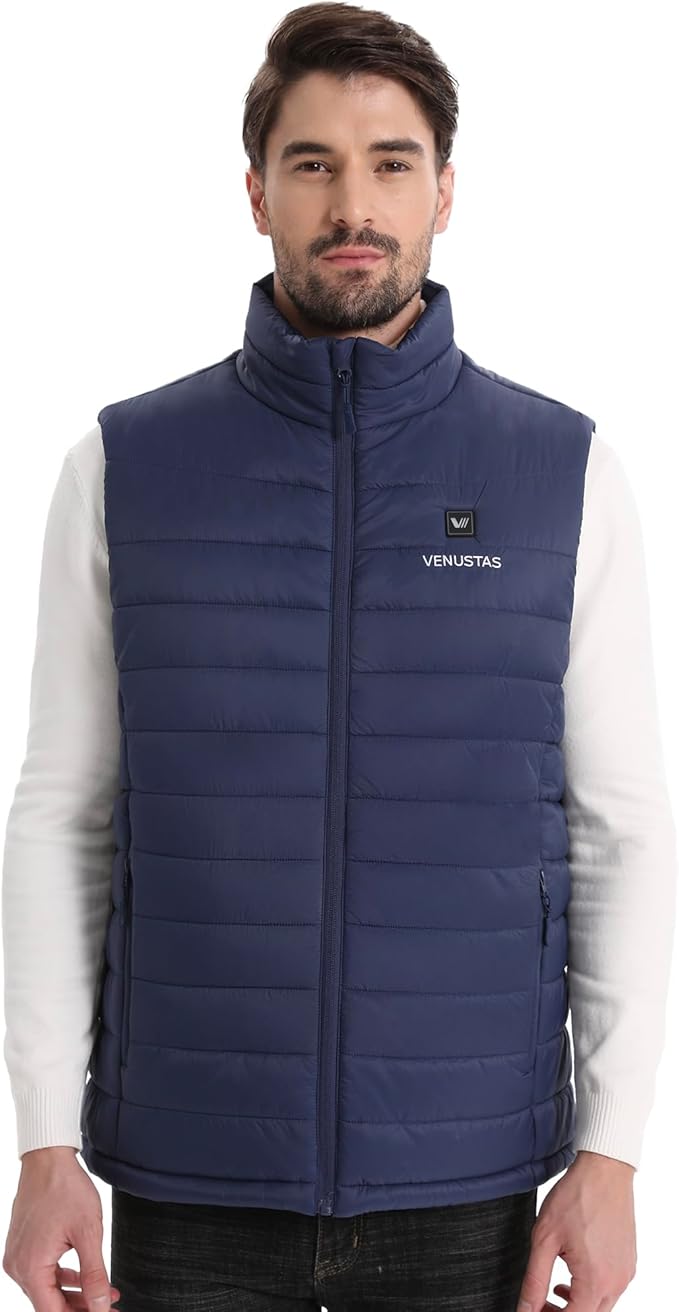 Venustas Men's Heated Vest with Battery, Lightweight Quilted Vest for Men