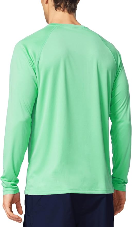 baleaf Men's Sun Protection Shirts UV SPF UPF 50+ Long Sleeve Rash Guard Fishing Running Quick Dry Lightweight