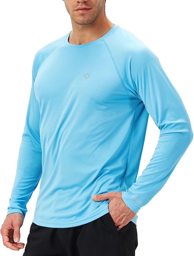 NAVISKIN Men's Rash Guard Shirts Swim Shirts UPF 50+ UV Sun Protection Long Sleeve Shirts Lightweight Quick Dry