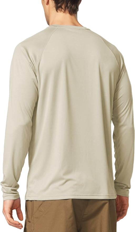 baleaf Men's Sun Protection Shirts UV SPF UPF 50+ Long Sleeve Rash Guard Fishing Running Quick Dry Lightweight