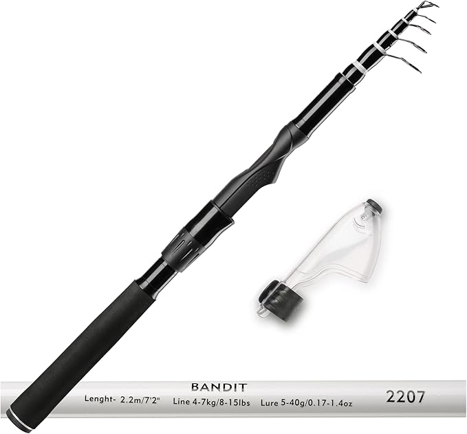 Whistytwig Telescopic Fishing Rod - Versatile Retractable Telescoping Fishing Pole, Collapsible Fishing Rod, Ideal Travel Rod