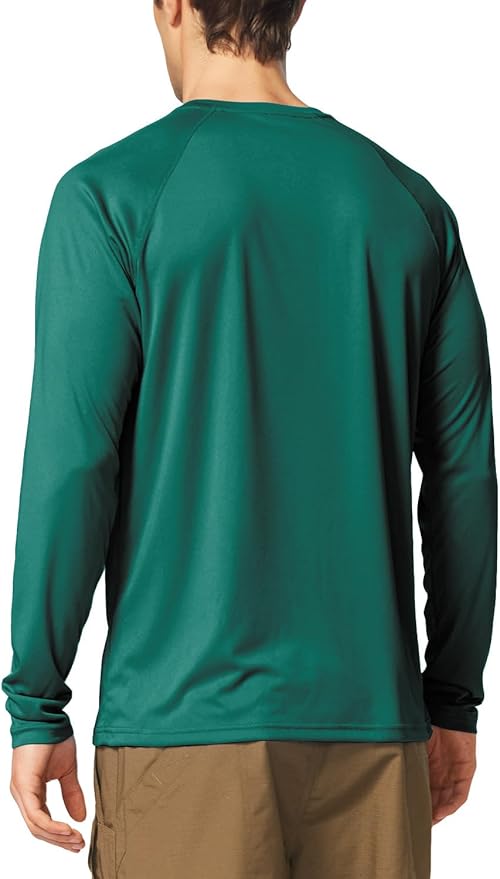 baleaf Men's Sun Protection Shirts UV SPF UPF 50+ Long Sleeve Rash Guard Fishing Running Quick Dry Lightweight