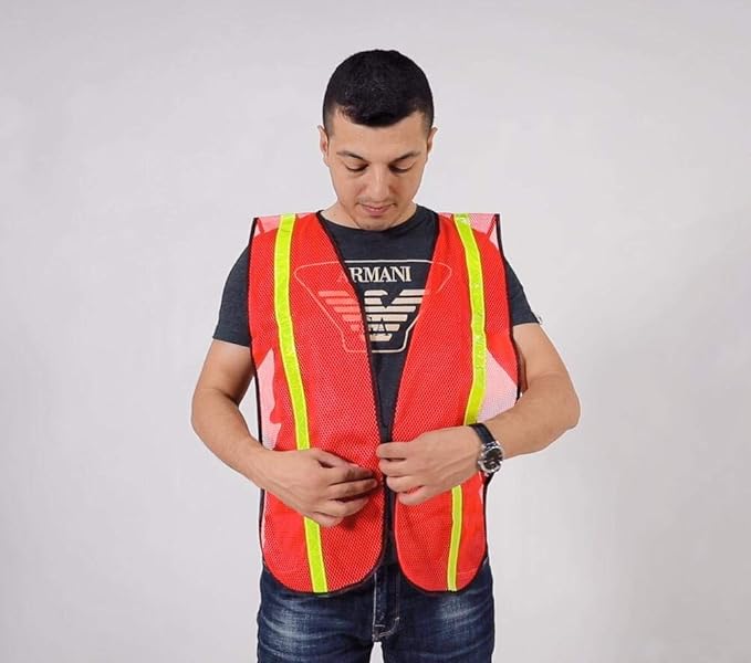 zojo High Visibility Safety Vests,Adjustable Size,Lightweight, Wholesale Reflective Vest for Outdoor Works, Cycling