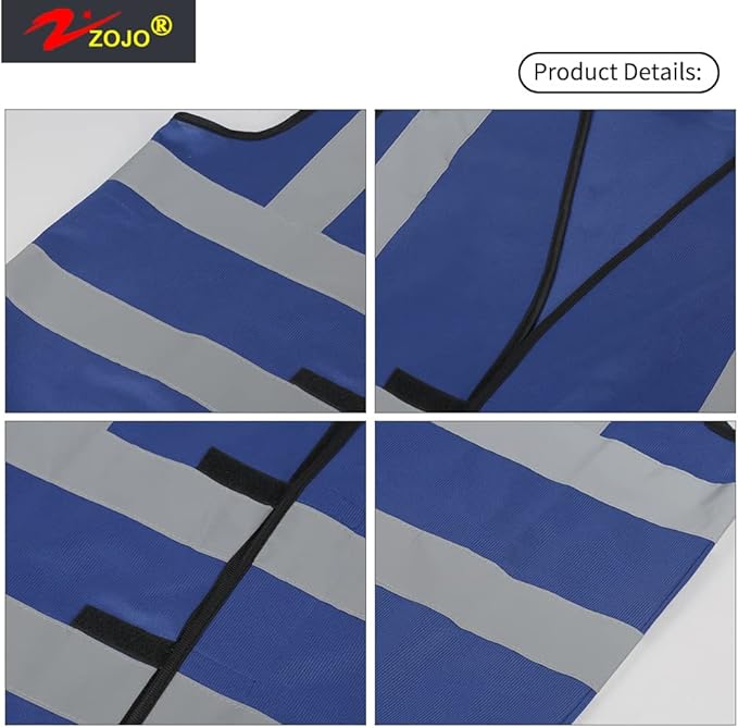 zojo High Visibility Reflective Vests,Adjustable Size,Lightweight Mesh Fabric, Wholesale Safety Vest for Outdoor Works