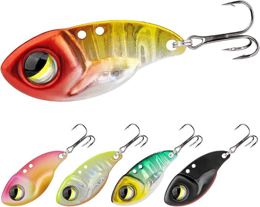 TRUSCEND Swimming or Jigging Fishing Spinners with Two-Way Spinning Spoons System, Rooster Tail Fishing Lures with Flash Copper Body & Blade, Freshwater and Saltwater Blade Bait for Bass Walleye Trout