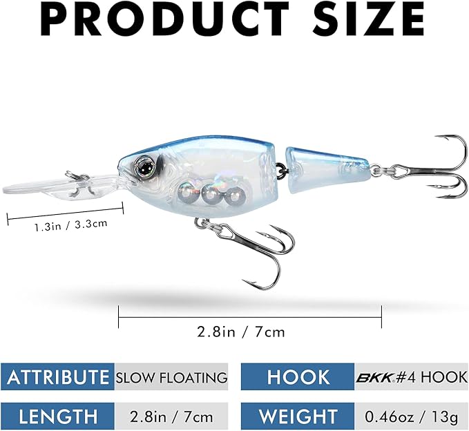 TRUSCEND Easy Catch Swimmax, Magic Noisy Turbulent Wiggling and Vibrating Actions for More Bites, Segmented Swimbait Jointed by Dyneema Strongest Fiber, Lifelike Fishing Lures for Relax Family Fishing