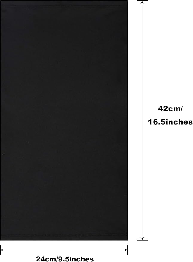 8 Pcs Summer Camo Neck Gaiter Scarf Bandanas for Men Sun Hoods Balaclava Cooling Breathable Face Mask Outdoor Sports (Simple, Black)