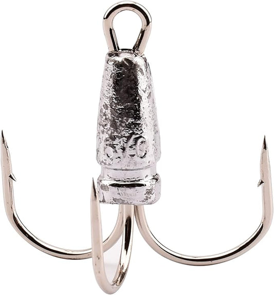 4 Pcs Snagging Hooks Snagging Weighted Treble Hooks （6/0, 8/0, 10/0, 12/0, 14/0,16/0）