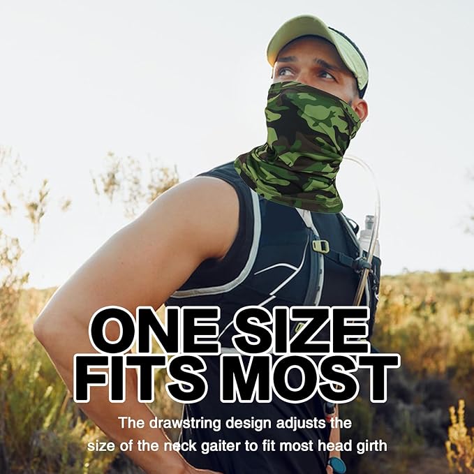 20pcs Cooling Neck Gaiter for Men Women Gator Face Mask Scart Cover Breathable Balaclava Bandana Sun Protection