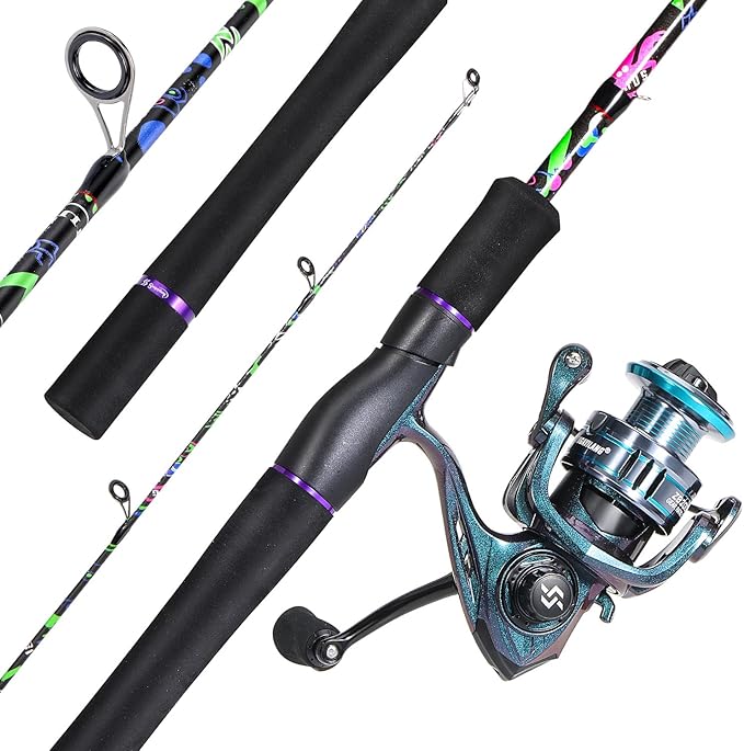 Sougayilang Fishing Rod and Reel Combo, Baitcasting/Spinning Combo, IM7 Graphite Blank Rods with EVA Handle