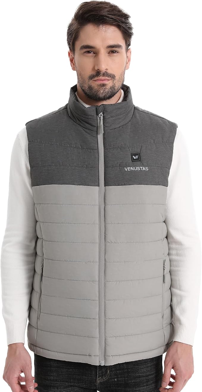 Venustas Men's Heated Vest with Battery, Lightweight Quilted Vest for Men