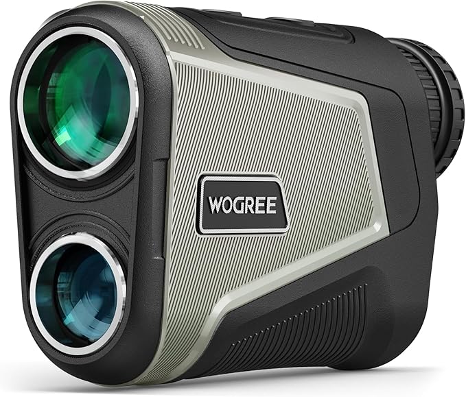 Laser Range Finder for Hunting, WOGREE 7X Magnification 1800 Yards OLED Red Display Rangefinder, Angle Measurement/Scan/Lock Vibration Mode, Waterproof, Lightweight for Archery, Bow