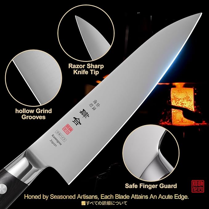 5 Inch Petty Paring Knife, AUS-8 Steel Japanese Kitchen Utility Knife with Full-Tang Pakkawood Handle and Premium Gift Box (Classic Series)