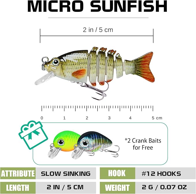 TRUSCEND Easy Catch Swimmax, Magic Noisy Turbulent Wiggling and Vibrating Actions for More Bites, Segmented Swimbait Jointed by Dyneema Strongest Fiber, Lifelike Fishing Lures for Relax Family Fishing