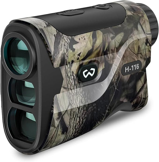 WOSPORTS Hunting Rangefinder, 1200-Yard/1500-Yard Range Finder for Hunter with Distance/Angle/Speed/Scan Multi Functional, 6X Magnification