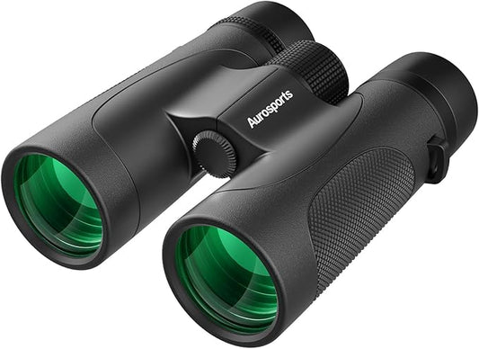 12x42 UHD Binoculars for Adults High Powered: Waterproof for Bird Watching - Large View, Lightweight, Fogproof Binoculars for Hunting Hiking Bird Watching Travel Cruise Black