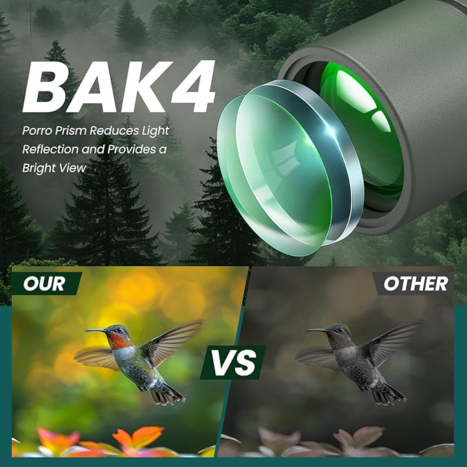Spotting Scope 25-75x85 with Phone Adapter, Tripod & Carrying Bag -Fully Multi-Coated Optics,BAK4 High Definition Waterproof Spotter Scope for Birding, Hunting, Astronomy, Outdoor Observation,Green