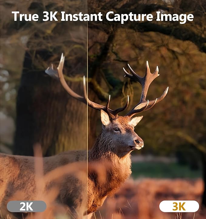 4G LTE Cellular Trail Camera, 6K GPS Solar Battery Powered Game Camera 0.1s Trigger Motion Activated, IP67 Waterproof Trail Cam, Night Vision Wildlife Monitor Cameras, Built-in SIM Card,120 Wide Angle