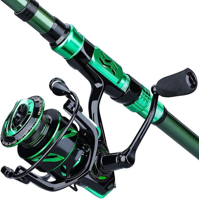 Sougayilang Telescopic Fishing Rod - 24 Ton Carbon Fiber,CNC Machined Reel Seat, Comfortable EVA Handle, Travel Fishing Rod for Bass Trout Fishing
