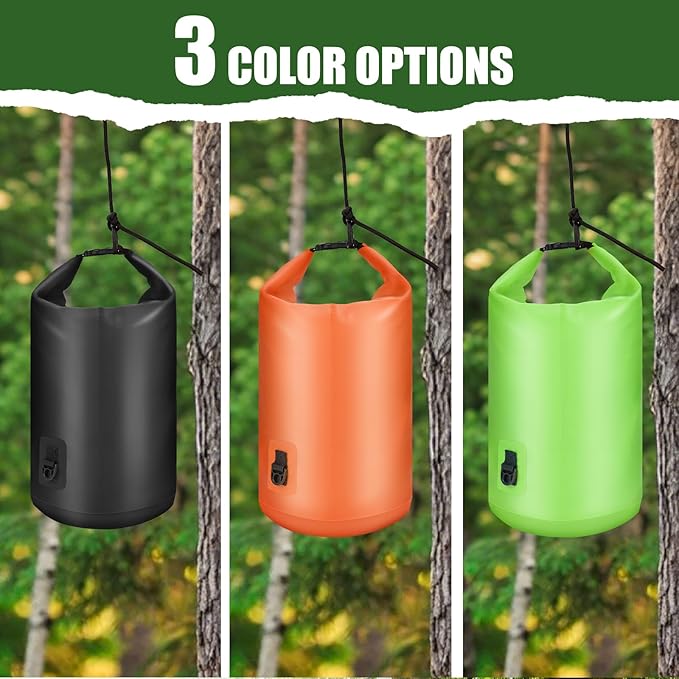 Bear Bag Hanging System - 15L Heavy Duty Waterproof Bear Proof Food Storage Kit with Rock Sack 2 Ropes 2 Safety Clips 1 Straps for Hiking, Camping & Backpackin