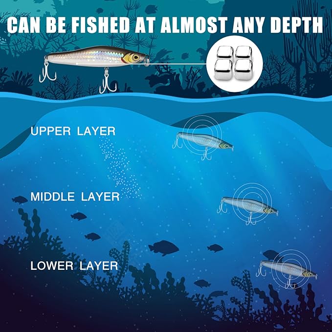 TRUSCEND Easy Catch Swimmax, Magic Noisy Turbulent Wiggling and Vibrating Actions for More Bites, Segmented Swimbait Jointed by Dyneema Strongest Fiber, Lifelike Fishing Lures for Relax Family Fishing