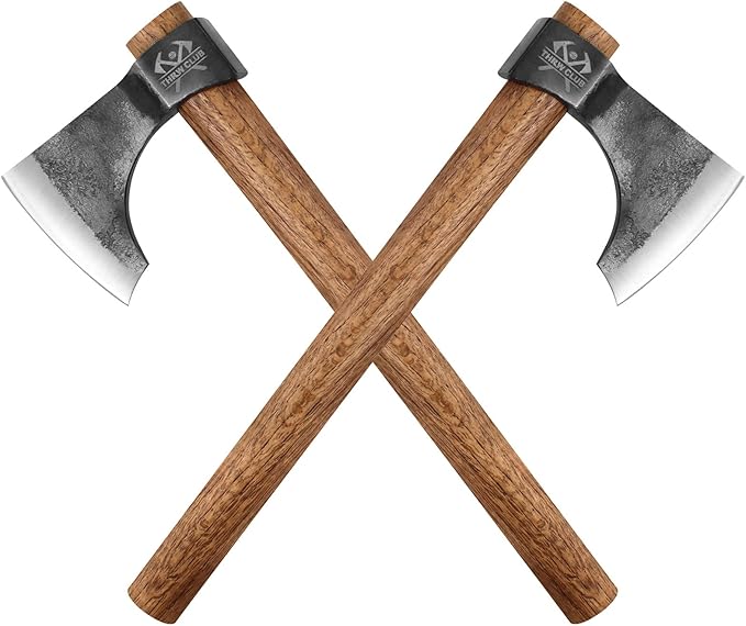 Throwing Axe Set, 16.5" Throwing Tomahawk with 1065 High Carbon Steel & Wooden Handle, Perfect for Axe Throwing Game for Backyard, Competition and Recreation