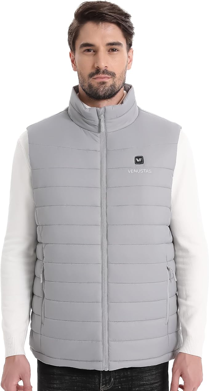 Venustas Men's Heated Vest with Battery, Lightweight Quilted Vest for Men