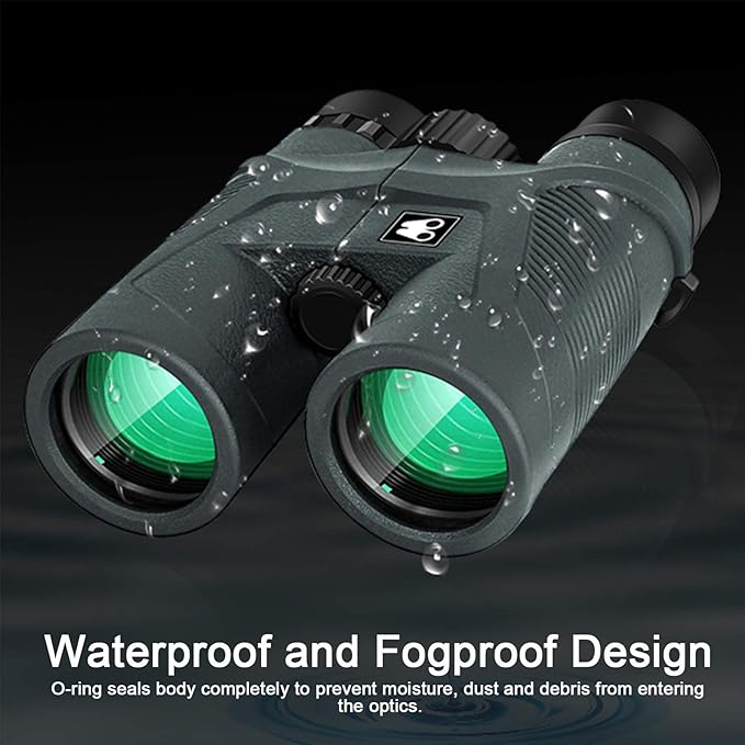 10x42 Binoculars for Adults with Smartphone Adapter, BAK4 Prism and FMC Lens, HD Professional Binoculars for Bird Watching Travel Hunting Wildlife Watching Outdoor Concerts Sports