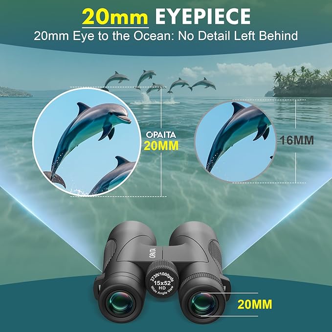 15x52 Binoculars for Adults High Powered - OPAITA Bird Watching Binoculars Lightweight with HD Large Range View Powerful for Hunting Traveling Stargazing Cruise Trip Sports