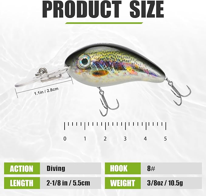 TRUSCEND Swimmax for Freshwater and Saltwater, Lifelike Fishing Lures for Bass Trout Crappie Walleye Pike Bluegill Salmon, Swimbait for Bass, Amazing Fishing Gear Gifts for Family