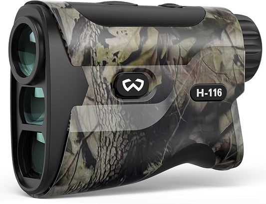 WOSPORTS Hunting Rangefinder, 1200-Yard/1500-Yard Range Finder for Hunter with Distance/Angle/Speed/Scan Multi Functional, 6X Magnification