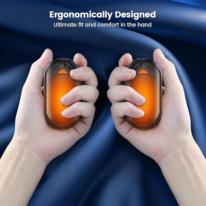 AI Hand Warmers Rechargeable 2 Pack,6000mAh Rechargeable Hand Warmer,20Hrs Long Heating Electric Hand Warmer,Portable Pocket Heater,Pocket Size Hand Warmer, Gifts for Christmas