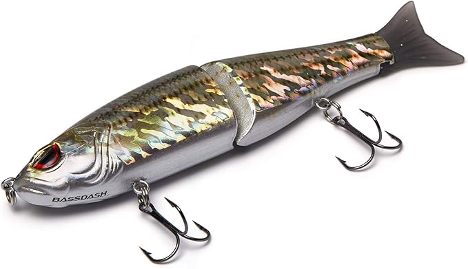 Bassdash SwimShad Glide Baits Jointed Swimbait Bass Pike Salmon Trout Muskie Fishing Lure