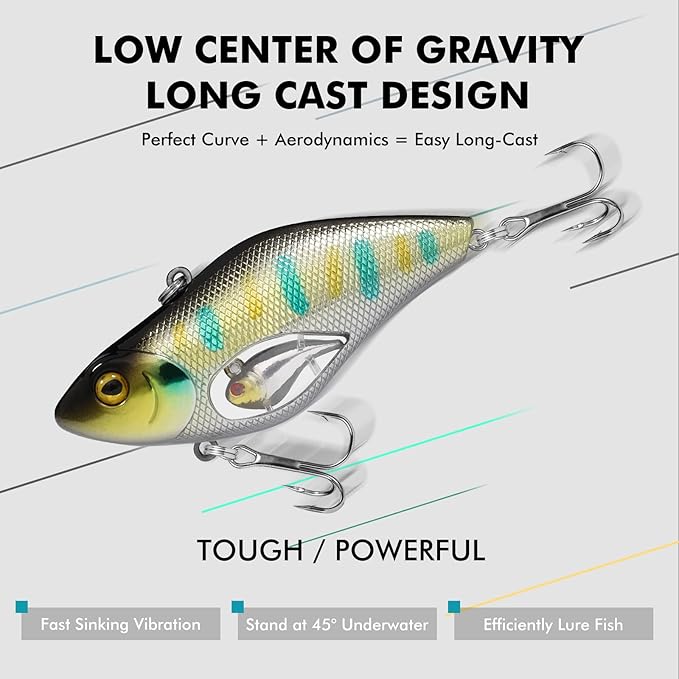 TRUSCEND Easy Catch Swimmax, Magic Noisy Turbulent Wiggling and Vibrating Actions for More Bites, Segmented Swimbait Jointed by Dyneema Strongest Fiber, Lifelike Fishing Lures for Relax Family Fishing