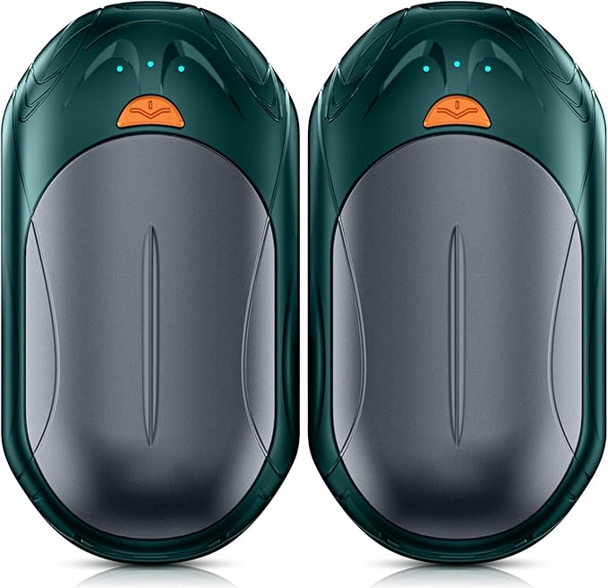 AI Hand Warmers Rechargeable 2 Pack,6000mAh Rechargeable Hand Warmer,20Hrs Long Heating Electric Hand Warmer,Portable Pocket Heater,Pocket Size Hand Warmer, Gifts for Christmas