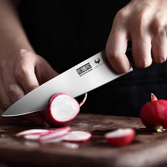 8 Inch Chef Knife for Cooking, Super Sharp High Carbon Stainless Steel Kitchen Knife, Professional Japanese Knife with Durable Wood Handle