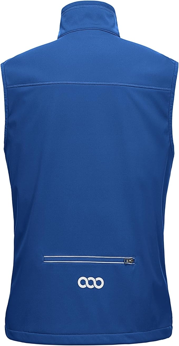 33,000ft Men's Windproof Lightweight Golf Vest Outerwear with Pockets, Softshell Sleeveless Jacket for Running Hiking Sports