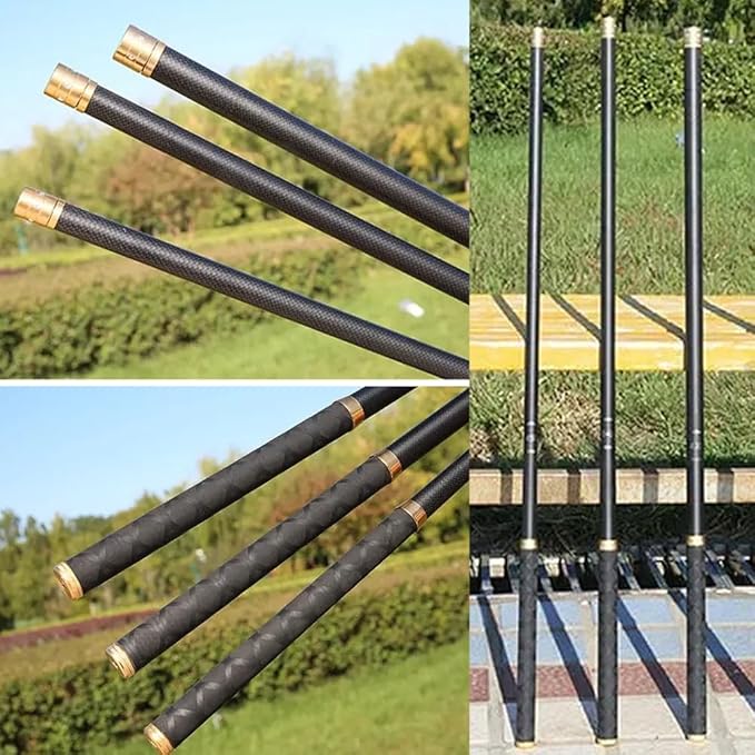 9Ft 12Ft 13Ft 18Ft 21Ft 26Ft 28Ft 30Ft Telescopic Fishing Rod Ultralight Travel Fishing Rod,Portable Collapsible Bass Crappie Rod,1 Piece Carbon Fiber Inshore Stream Trout Pole Free Tip
