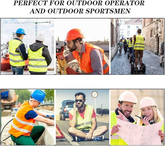10 Pack Mount Marter Safety Reflective Vest for Outdoor Operator and Sportsmen