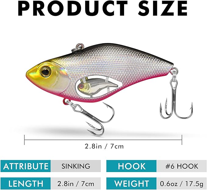TRUSCEND Easy Catch Swimmax, Magic Noisy Turbulent Wiggling and Vibrating Actions for More Bites, Segmented Swimbait Jointed by Dyneema Strongest Fiber, Lifelike Fishing Lures for Relax Family Fishing
